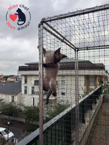 filet protection chat terrasse sans percer