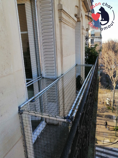 protection pour chat invisible à hauteur de rambarde
